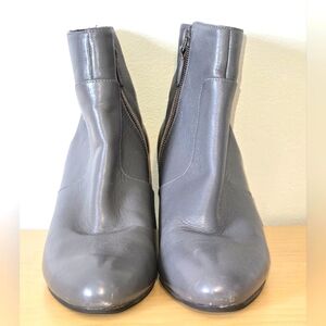 Cole Haan Women's Elsie Bootie II Leather Gray Ankle Boots